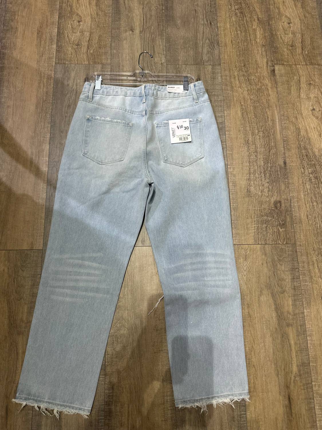 Vervet By Flying Monkey - Super High Rise Distressed Straight Jeans