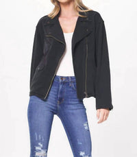 Vintage Havana - Garment Dye Moto Jacket