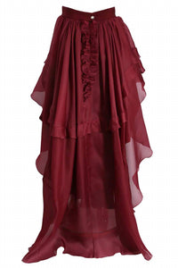 Antonio Berardi - Hi-Low Ruffle Front Silk Skirt