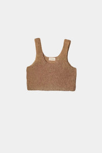 Atelier Delphine - Women's Suri Alpaca Super Crop Sweater Tank Top