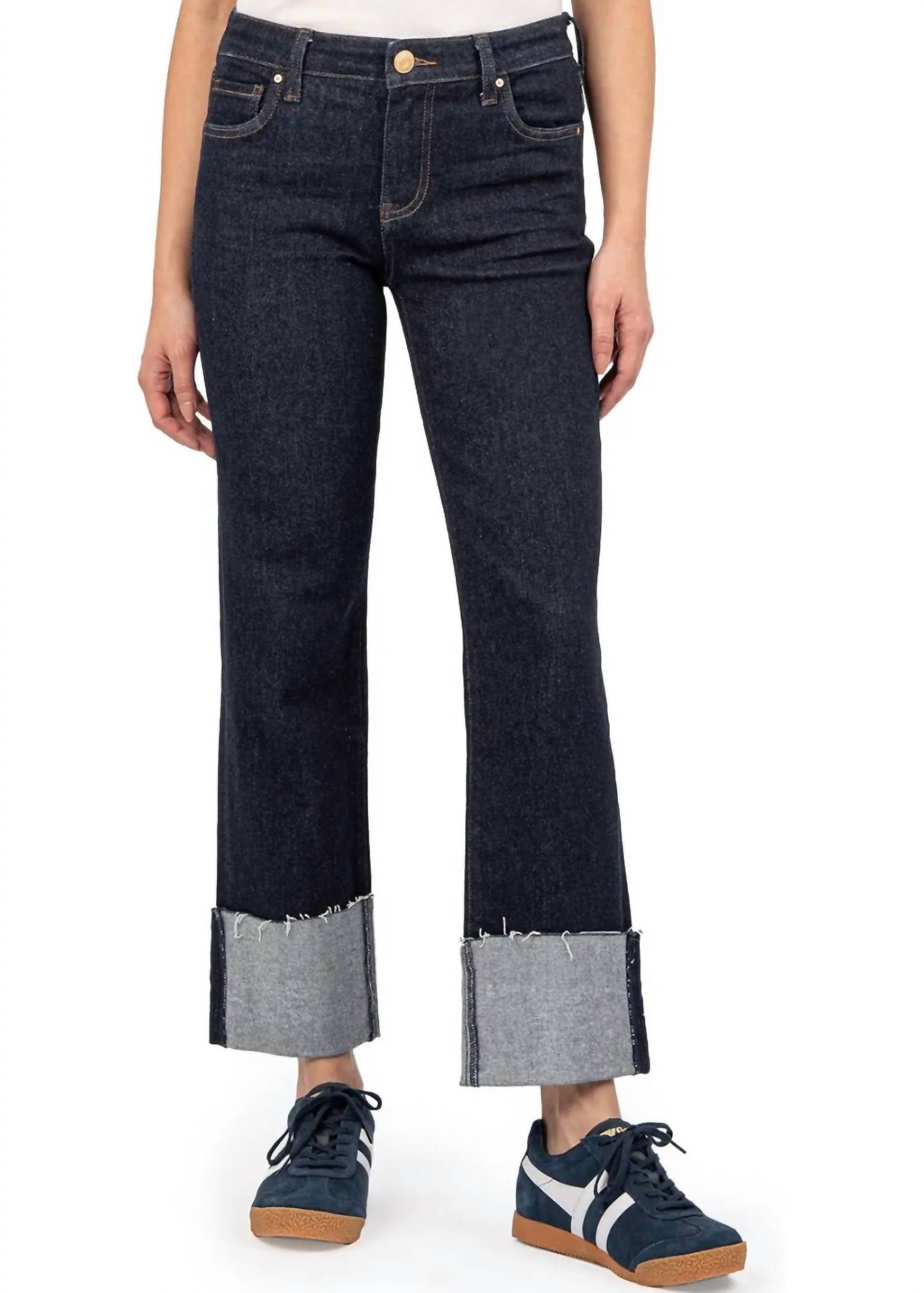 Kut From The Kloth - Fay Raw Hem Cuff Jeans
