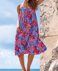Tribal - Strappy Sundress With Ruffle Hem