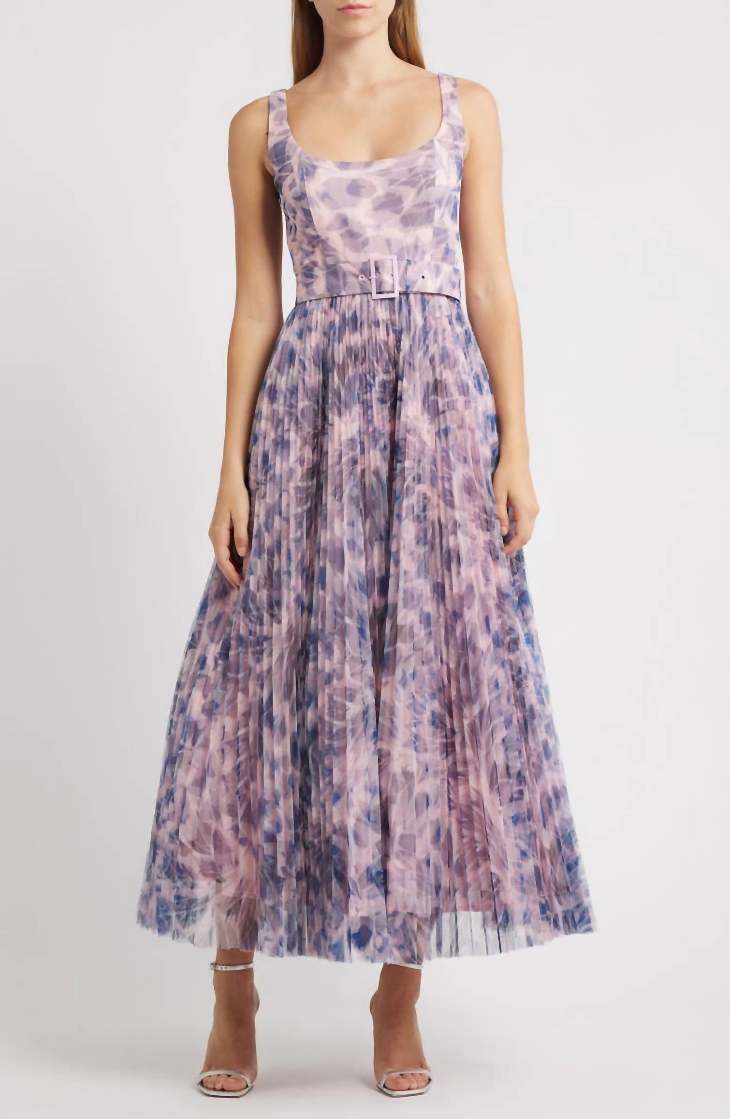 Hutch - Pleated Sleeveless Fit & Flare Cocktail Dress