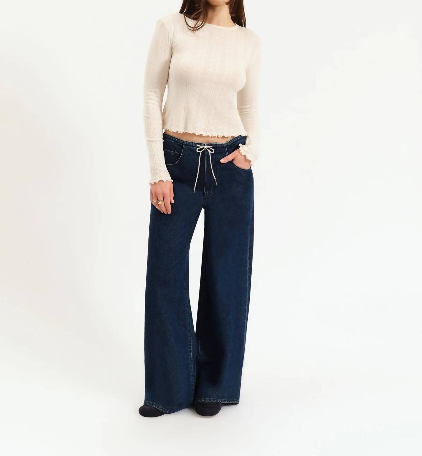 Daze - Madison Mid Rise Wide Leg Jeans