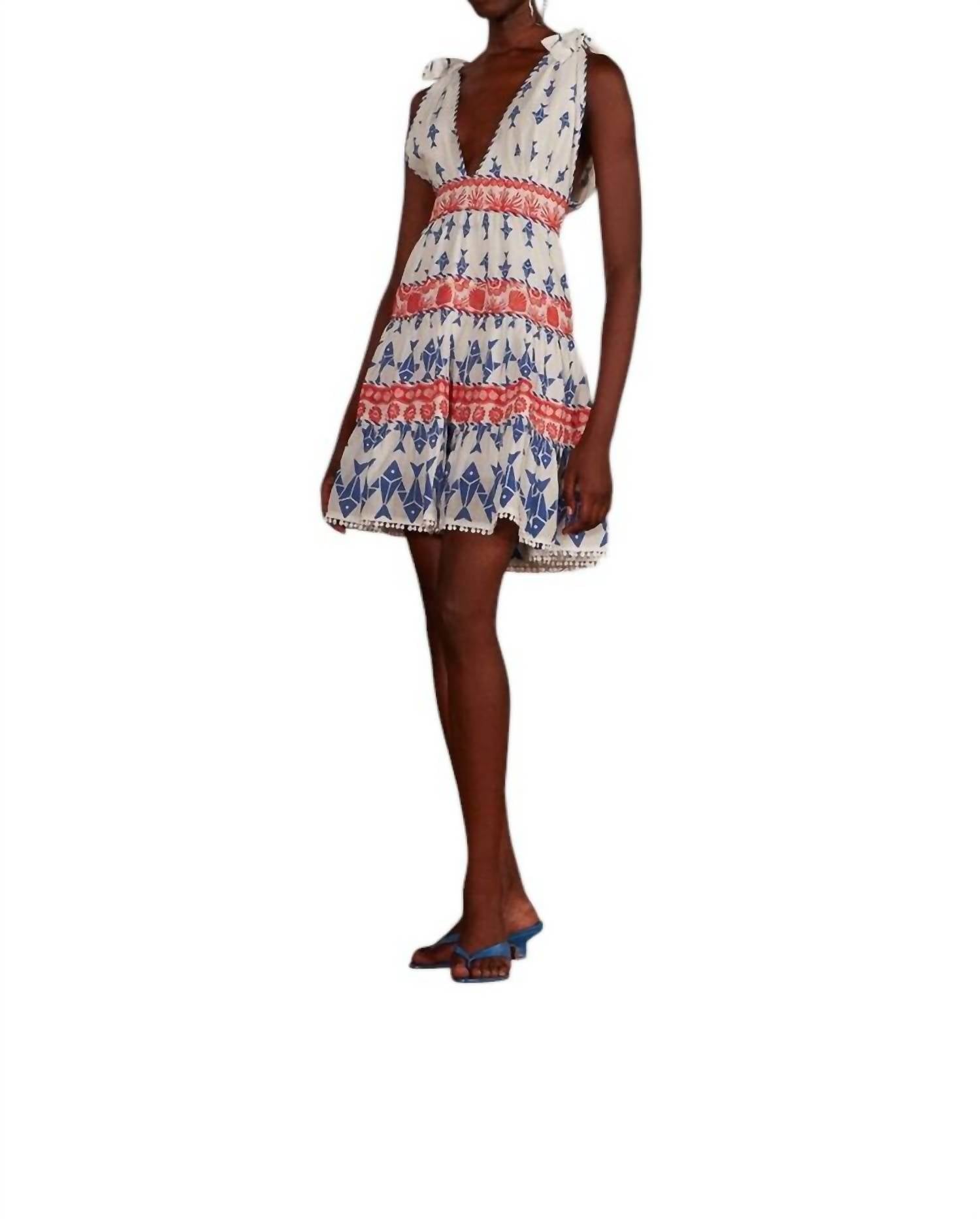 Farm Rio - Graphic Fishes Mini Dress