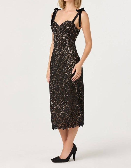 Astr - Donne Floral Lace Midi Dress