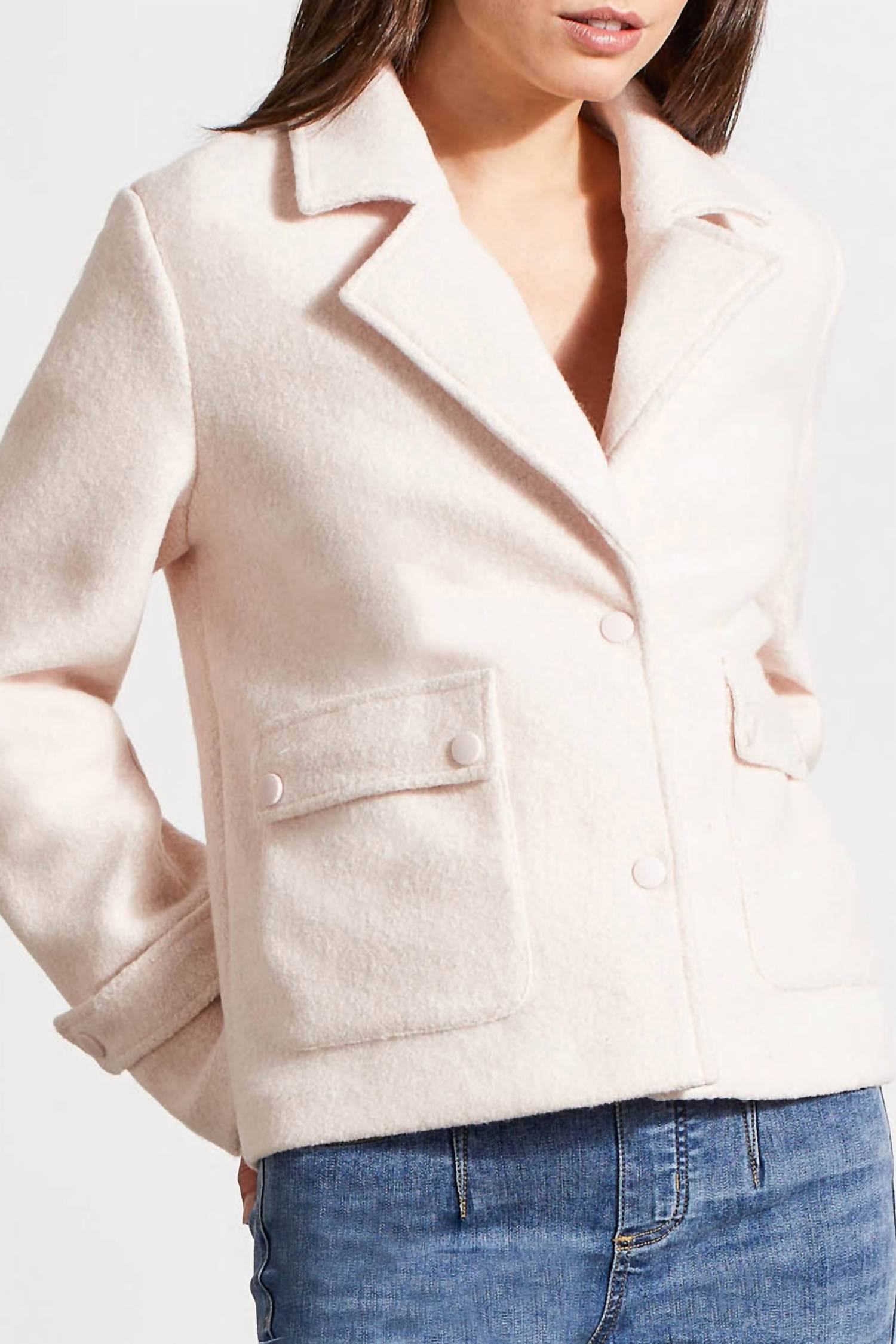 Tribal - Snap Front Closure Peacoat