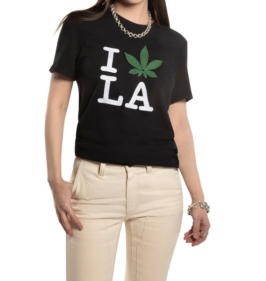 On This Day - Embroidered La Loves Weed Short Sleeve Sweatshirt