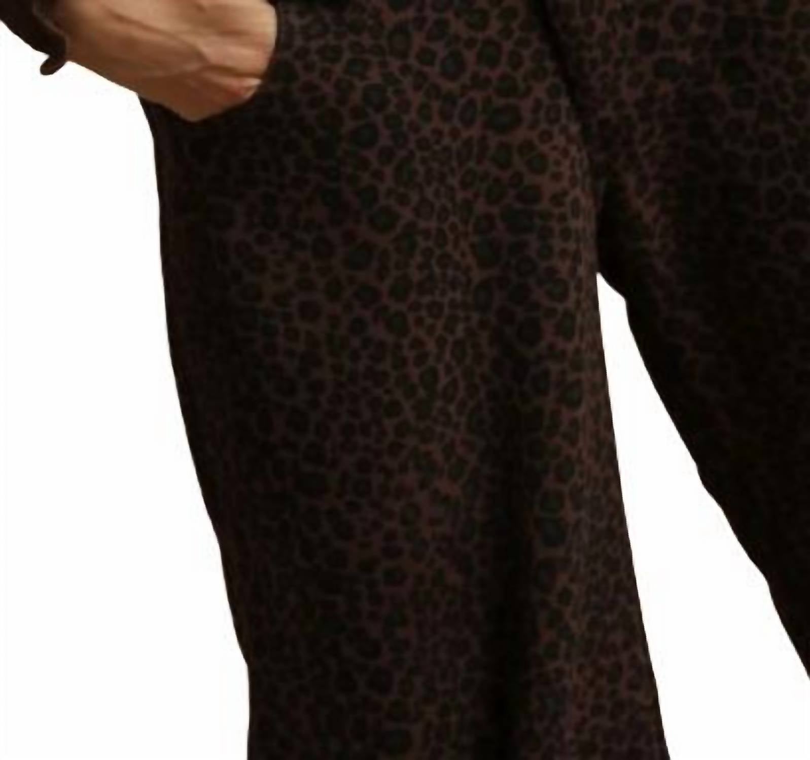Umgee - Leopard Print Wide Leg Pants