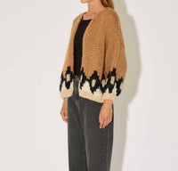 Maiami - Alpaca Mix Intarsia Bomber Cardigan