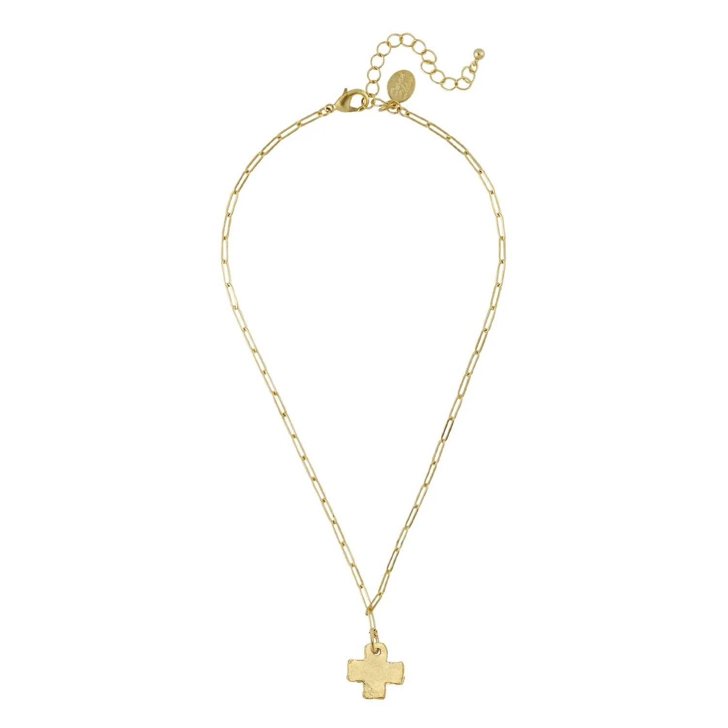 Susan Shaw - Women's Mini Cross Paperclip Necklace