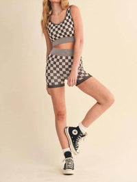 Kimberly C - Checkmate Crop Two Piece Set