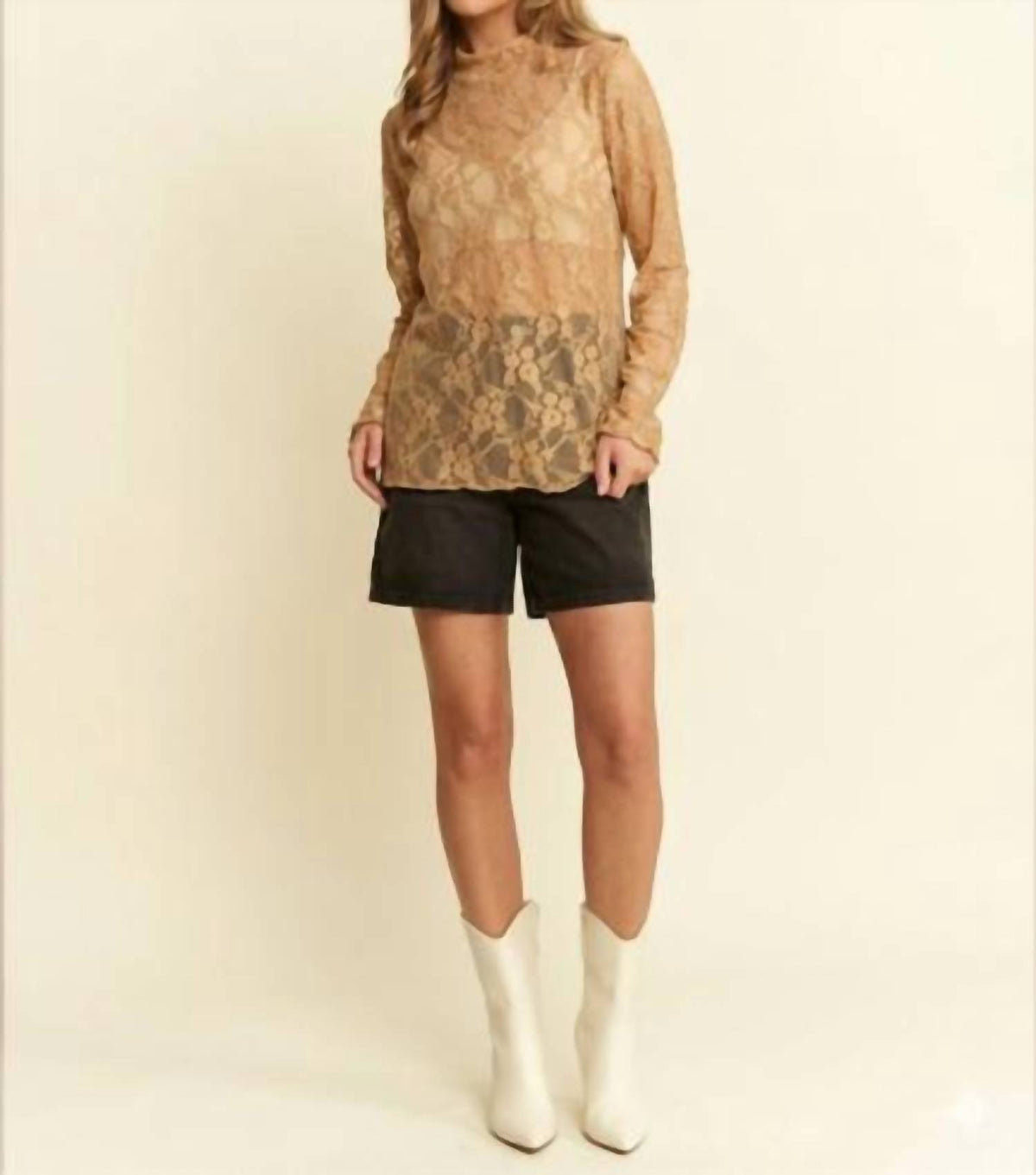 Wholesale Fashion Trends - Hailee Print Lace Top