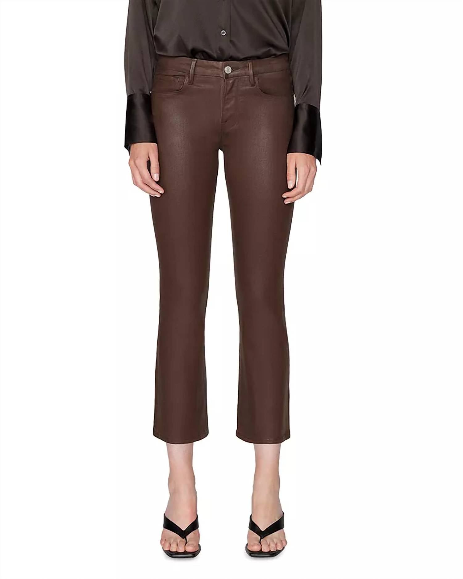 Frame - Le Crop Mini Boot Coated Jeans