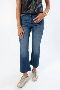 Cello - High Rise Crop Flare Jeans