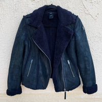MAURITIUS Adina Rf Leather Jacket in black - women's jacket - detail view