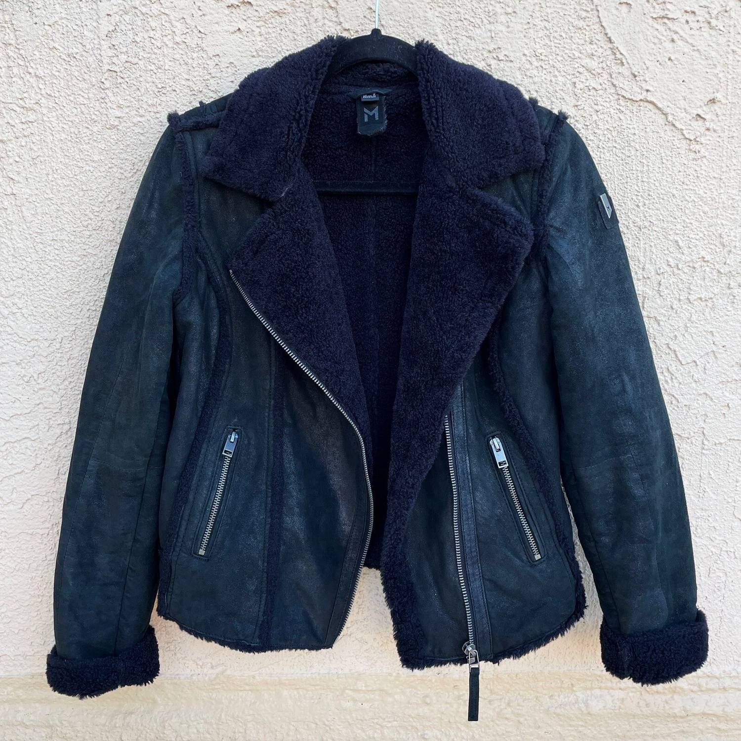 MAURITIUS Adina Rf Leather Jacket in black - women's jacket - detail view