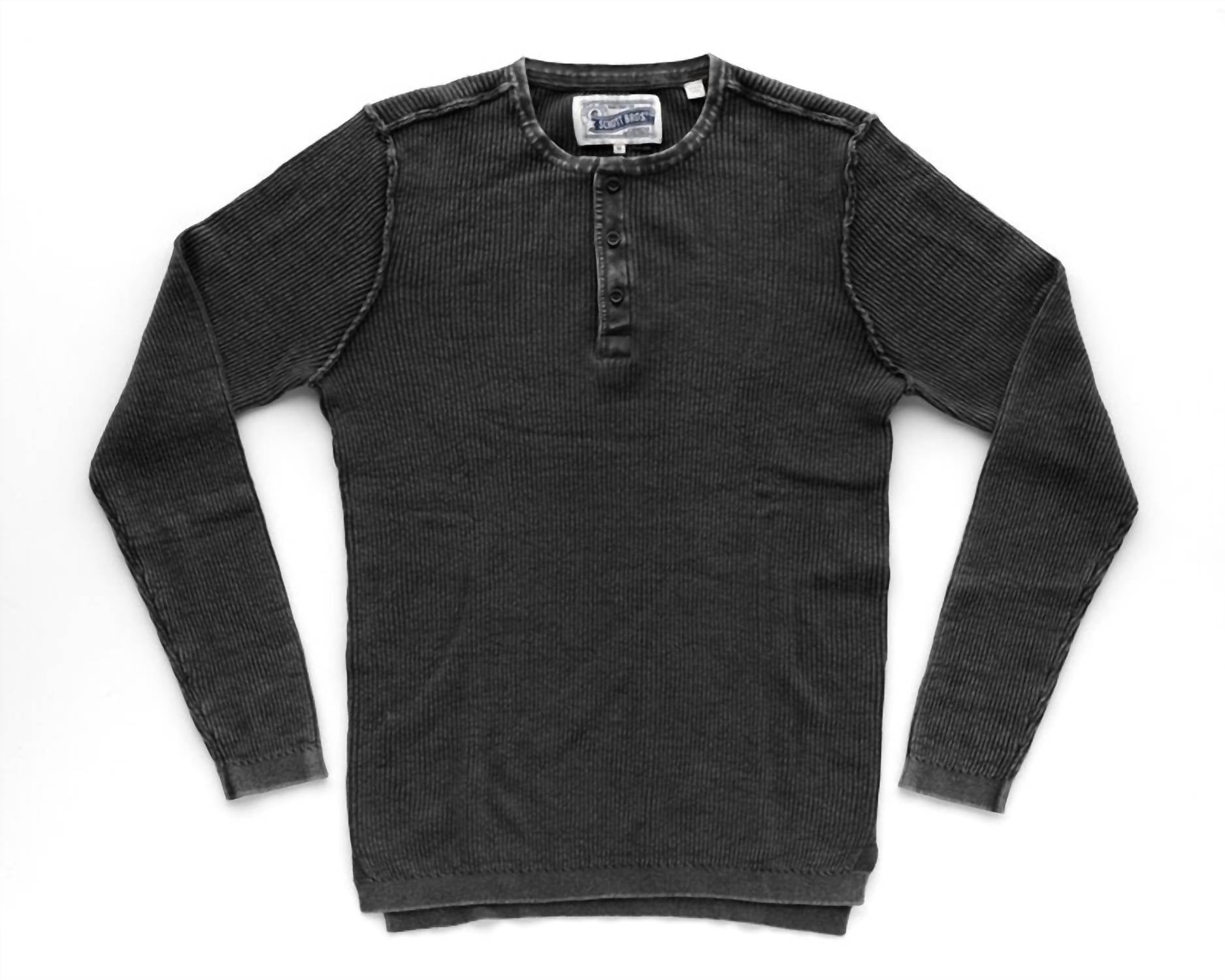 Schott N.Y.C. - Men's Stonewashed Henley Sweater