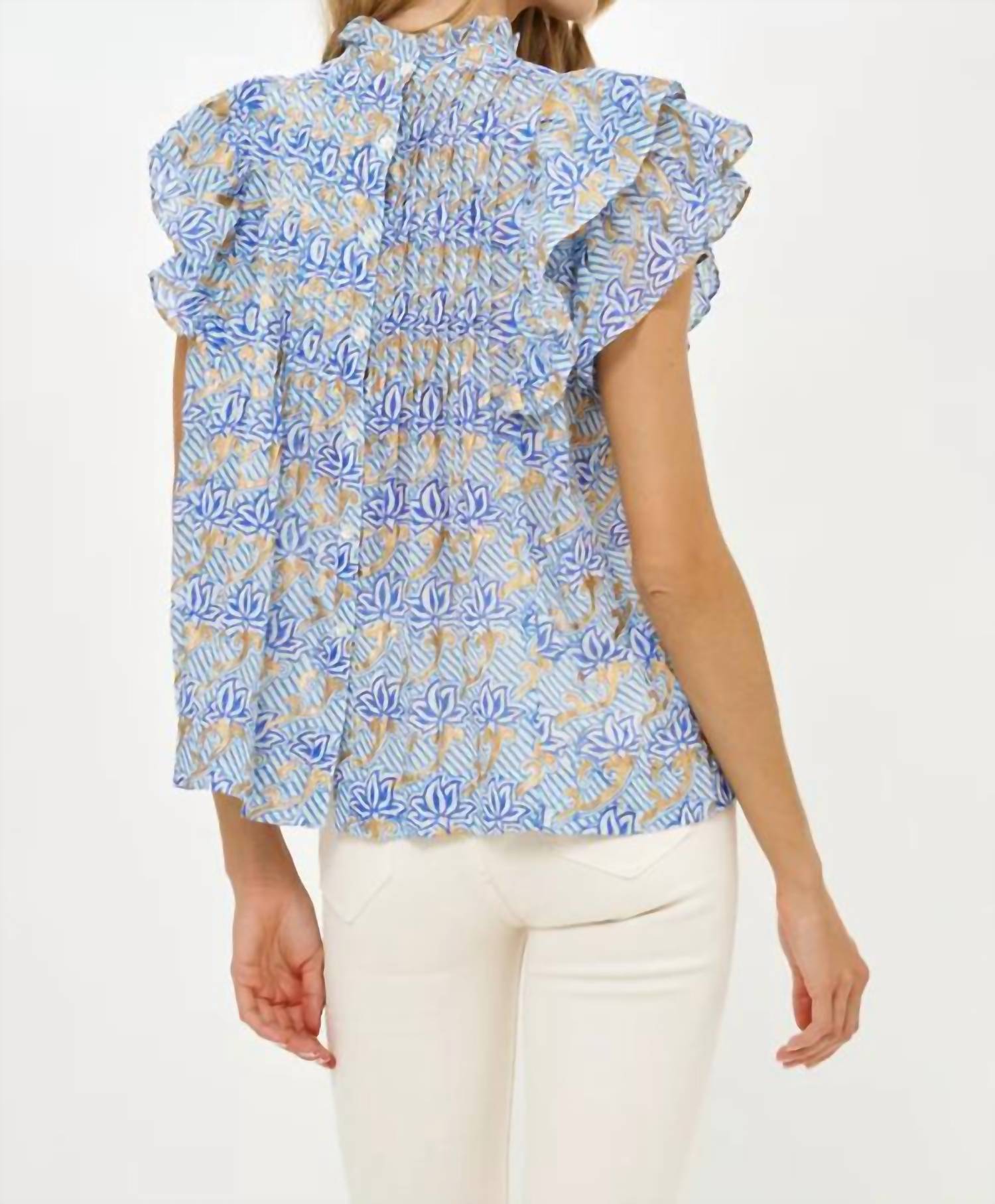 Oliphant - Pintuck Ruffle Top