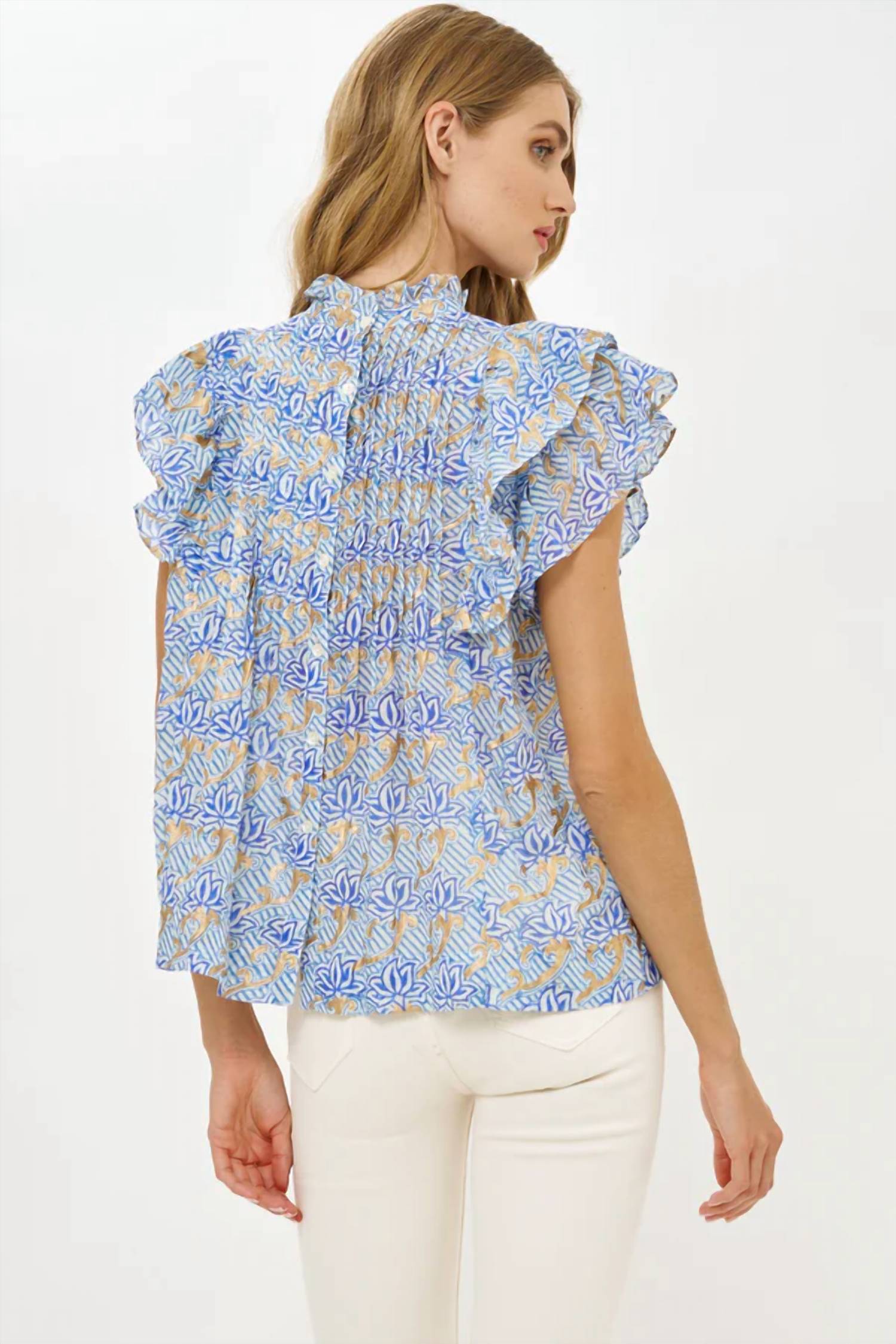 Oliphant - Pintuck Ruffle Top