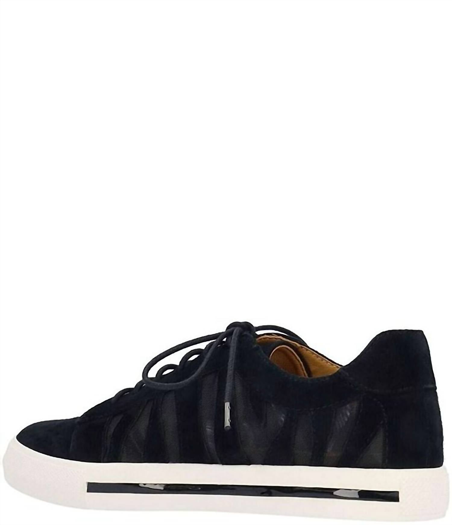 L'amour Des Pieds Women's Keaton Leather Sneakers in black - women's sneaker - alternate view