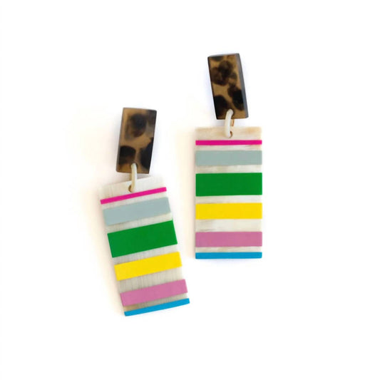 Sunshine Tienda - Tortoise Top Rainbow Earrings