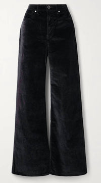 Veronica Beard - High Rise Wide Leg Velvet Pants