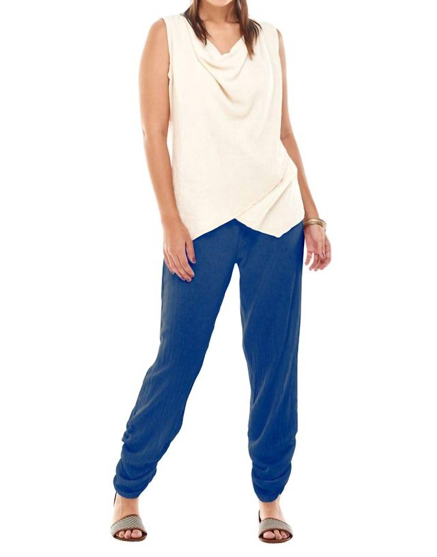 Oh My Gauze! Essie Pant in azul - women's pants