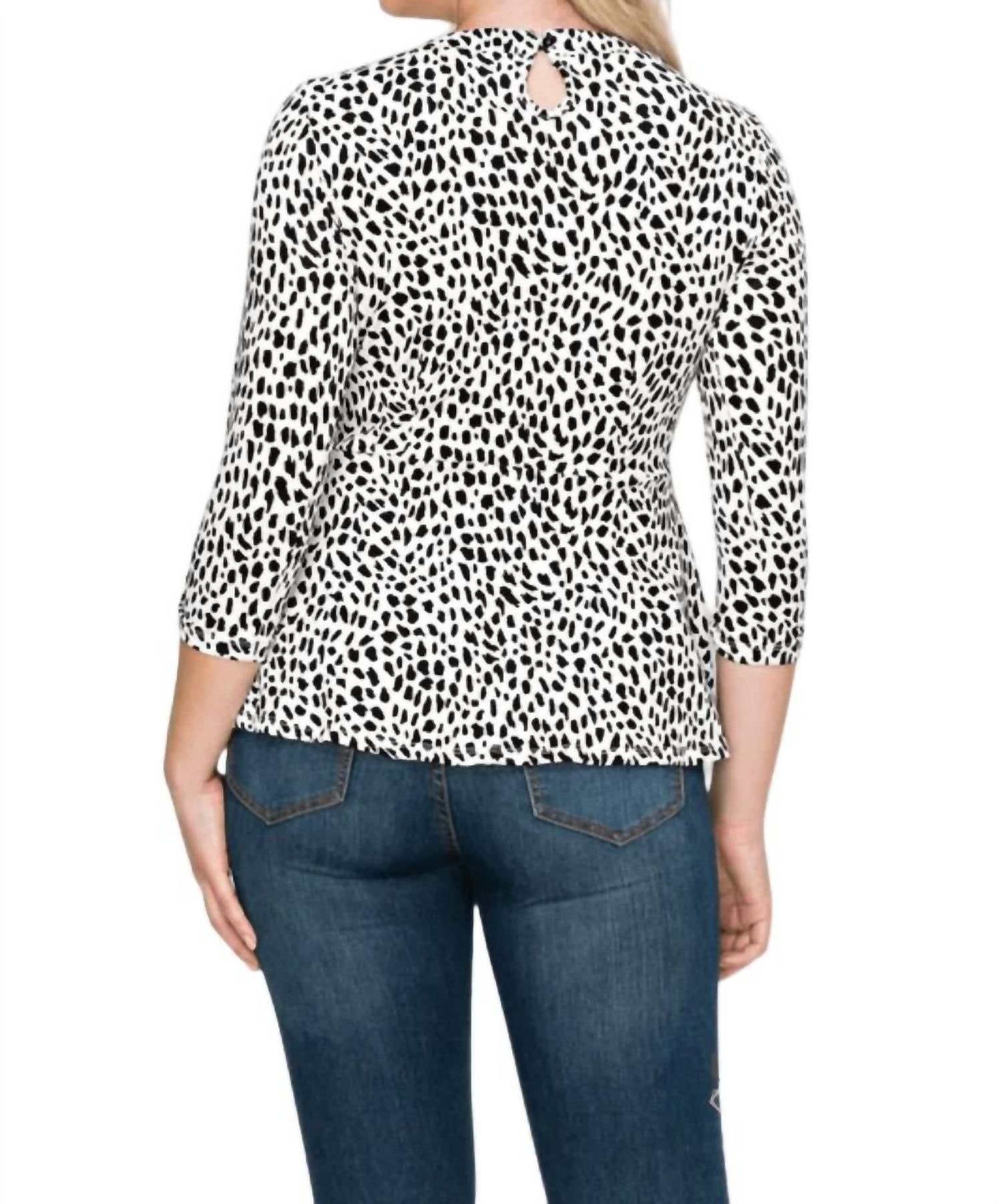 Perseption Concept - Aspen Embellished Neck Collar Peplum Top
