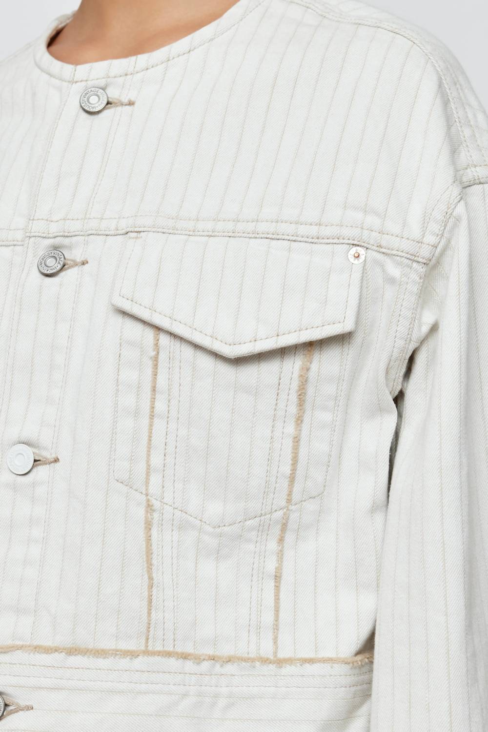 Moussy - Vintage No Collar Cropped Jacket