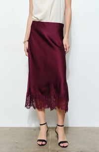 Ina Fashion - Lace Hem Midi Skirt
