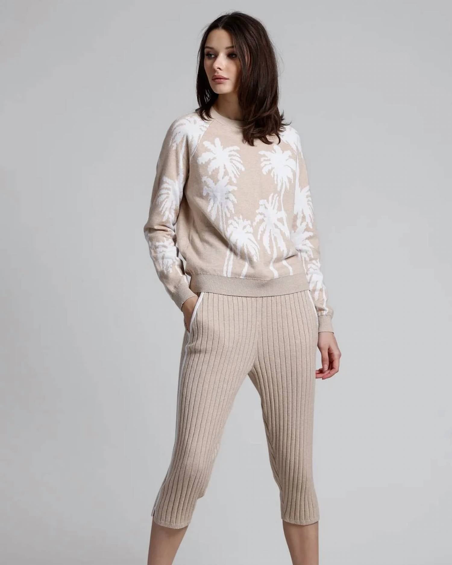 Minnie Rose - Palm Tree Reversible Crew Top