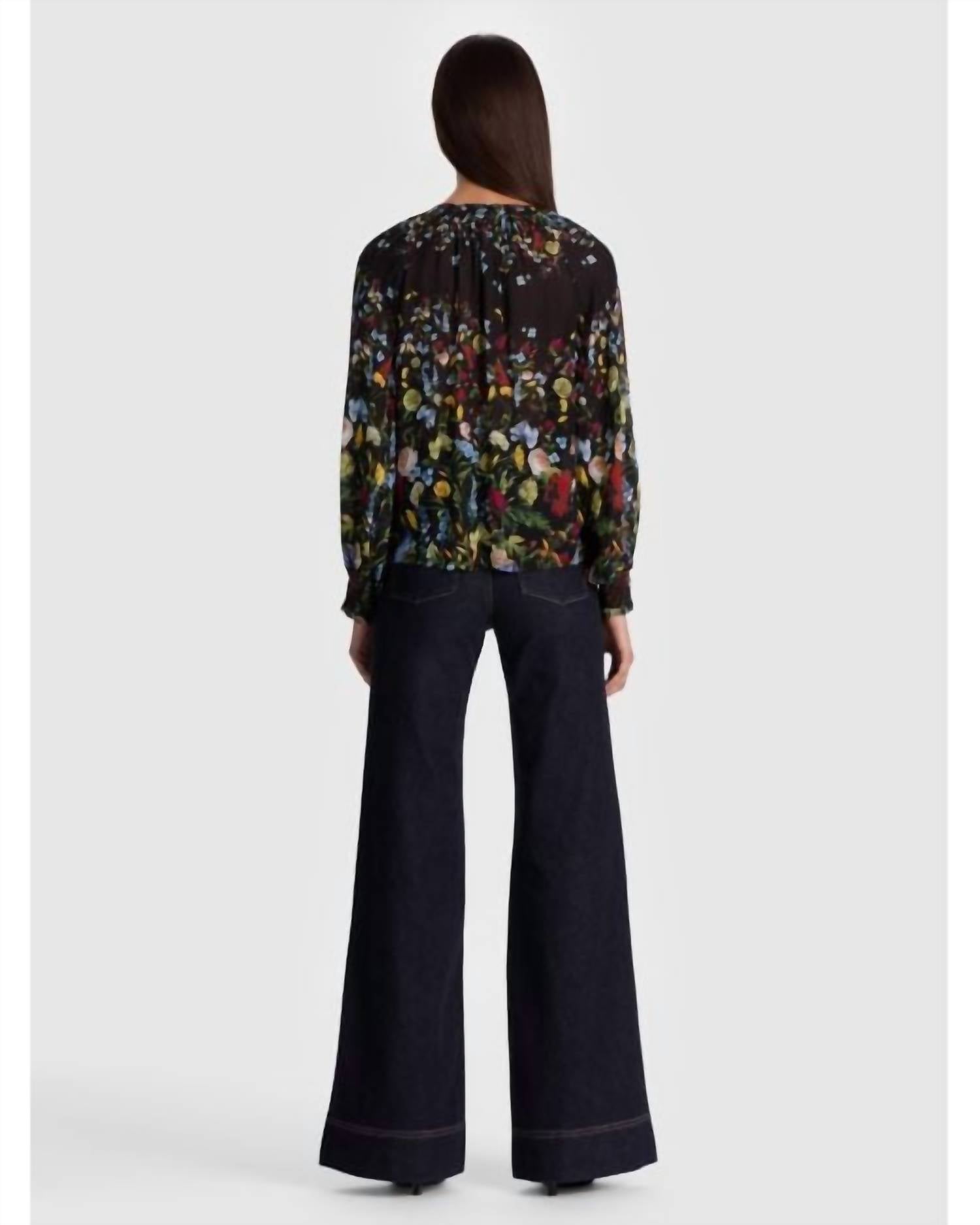 Alice + Olivia - Thalia Long Sleeve Button Down Blouse