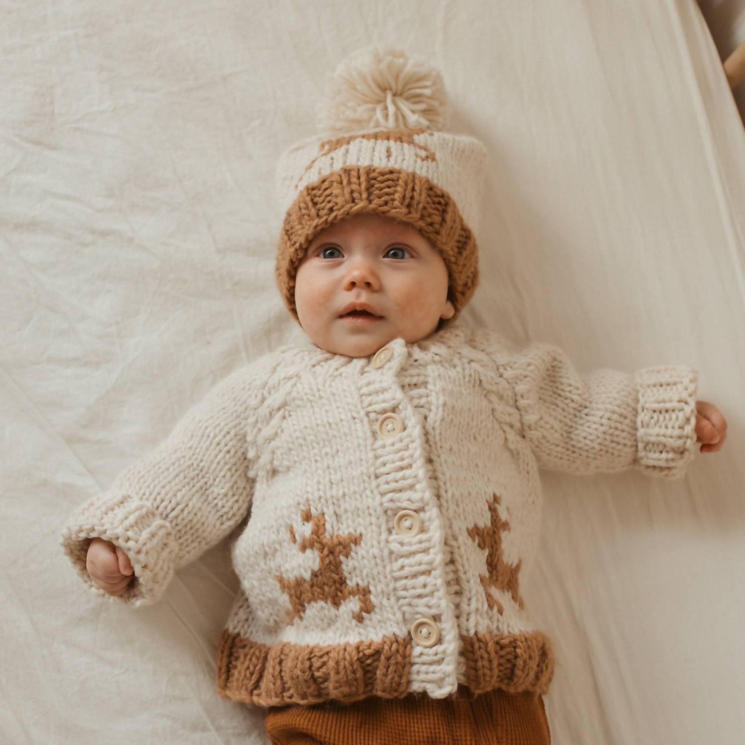 Huggalugs - Oh Deer Cardigan Sweater