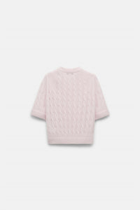 DOROTHEE SCHUMACHER Sheer Softness Pullover Sweater in light rose - women's sweater - view 8