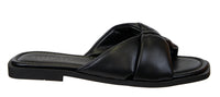 Naked Feet Women's Goa Flat Sandals in black - women's sandal - alternate view
