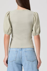 Paige Women's Brandy Top in sea mist - women's shirt - detail view