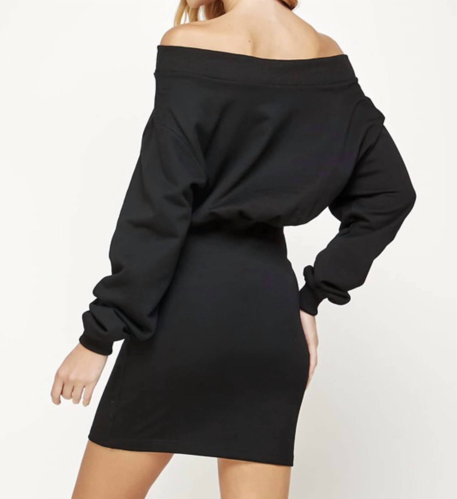 Strut & Bolt - Off Shoulder Sweatshirt Dress