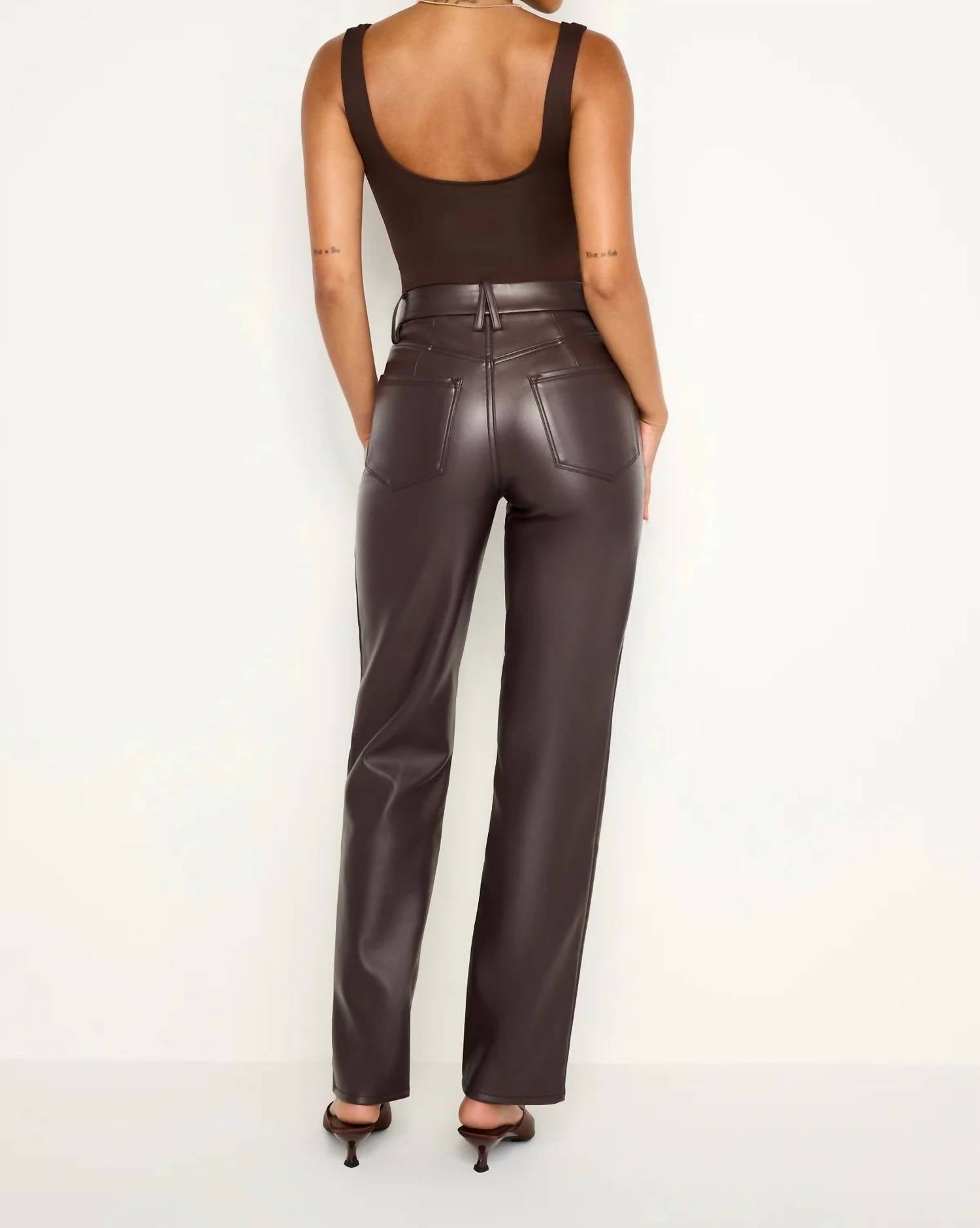 Good American - Icon Faux Leather Pants