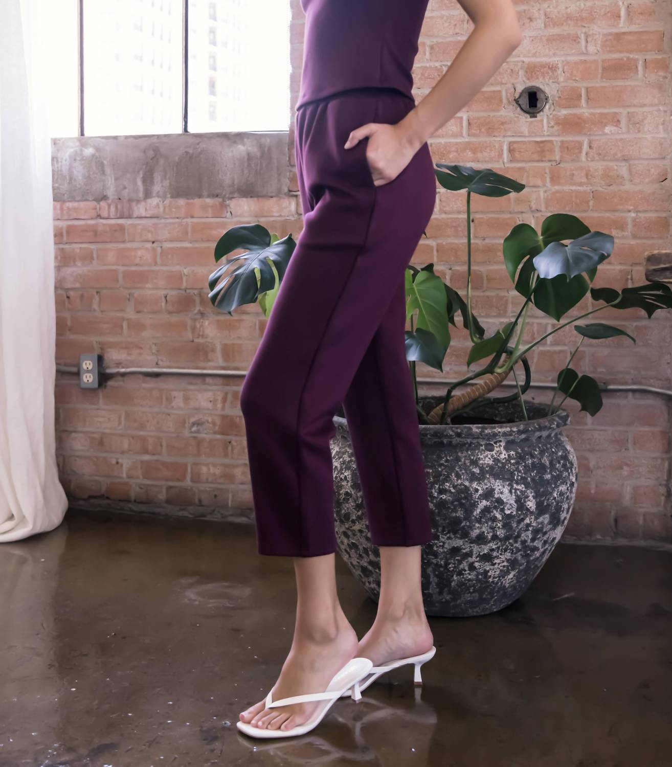 P.Cill - Butter Modal Waist Band Ankle Pants