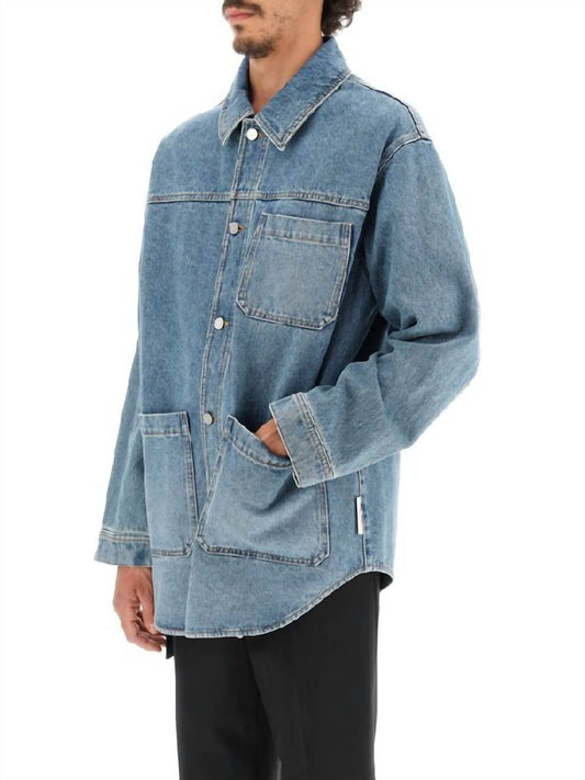Valentino - Maxi V-logo Denim Shirt