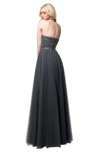 Sherri Hill - Beaded Halter Tulle Skirt Prom Dress