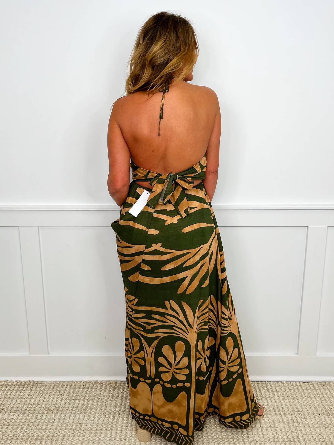 Aakaa - Looking Out Across The Sea Rayon Blend Maxi Dress