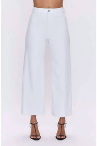 Pistola - Penny Crop High Waist Raw Hem Wide Leg Jeans