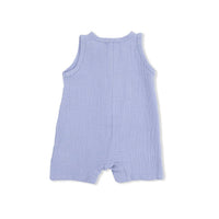 Angel Dear - Kids Solid Muslin Sleeveless Shortie Romper