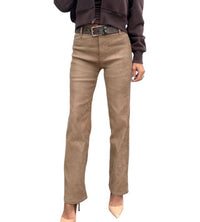 BEVY FLOG Tami Velvet Suede Feel Pants in camel - women's pants