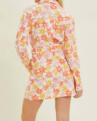 Baevely By Wellmade - Watercolor Daisies Denim Dress