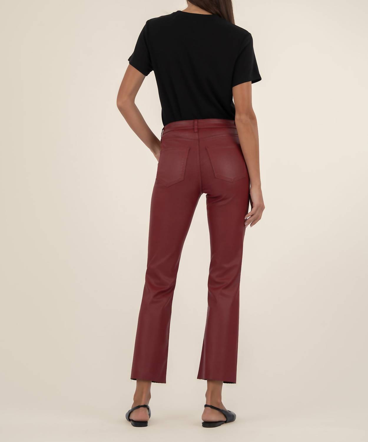 Kut From The Kloth - Kelsey Coated High Rise Ankle Flare Pants