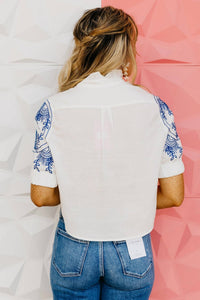 Thml - Short Sleeve Embroidered Top