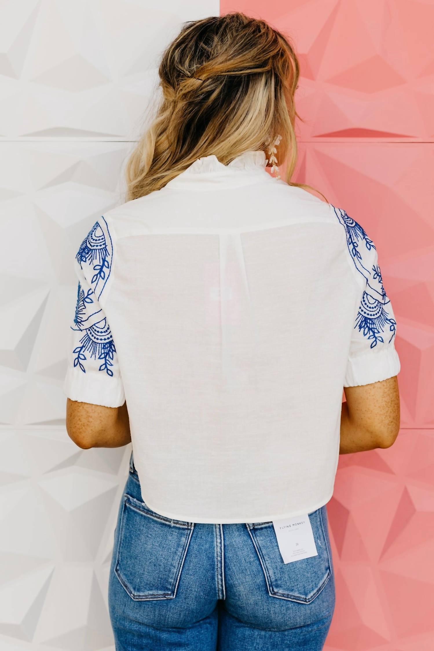 Thml - Short Sleeve Embroidered Top